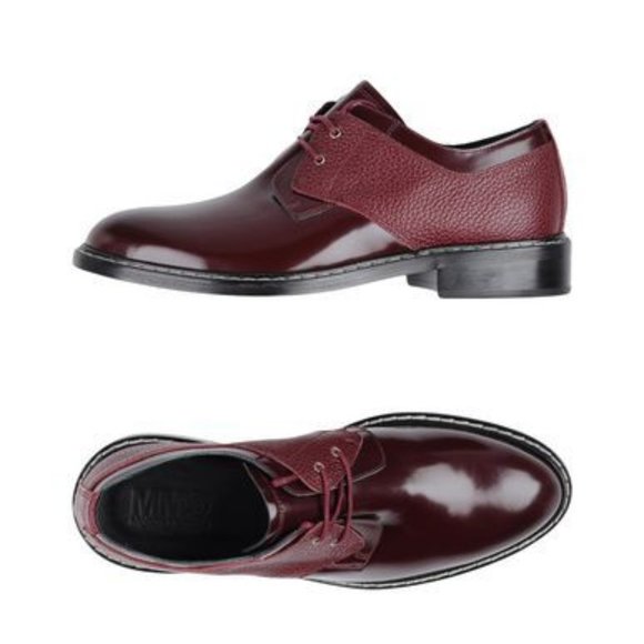 MM6 Maison Margiela Leather Lace-Up Bluchers